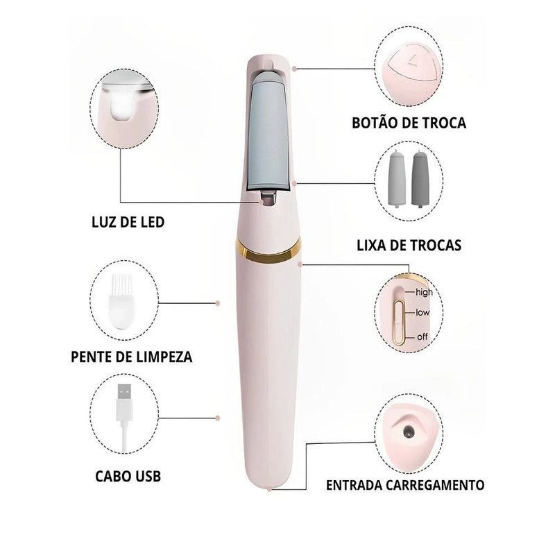 Lixa elétrica para os pés - Eliminação de calos